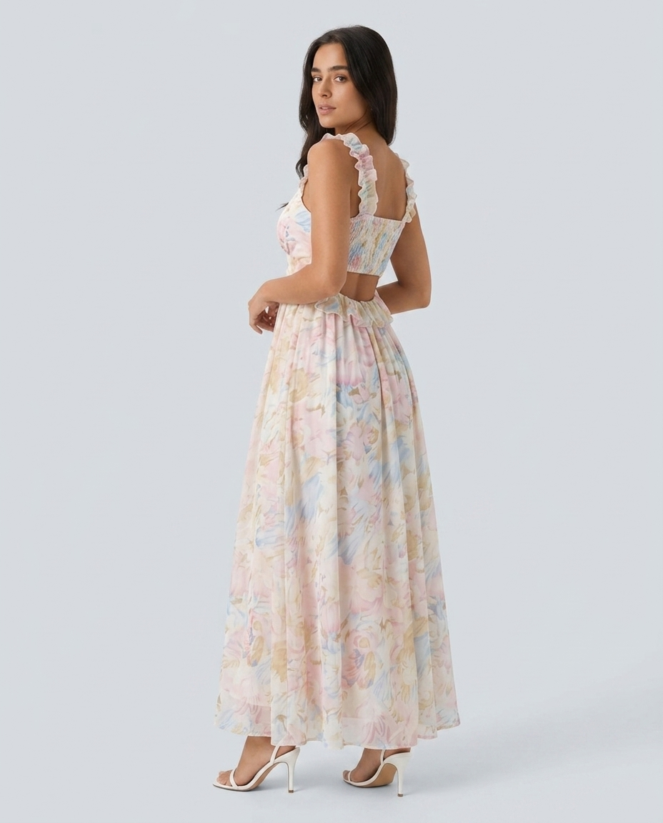 Vestido largo Laurella - modelo AURA PRADO