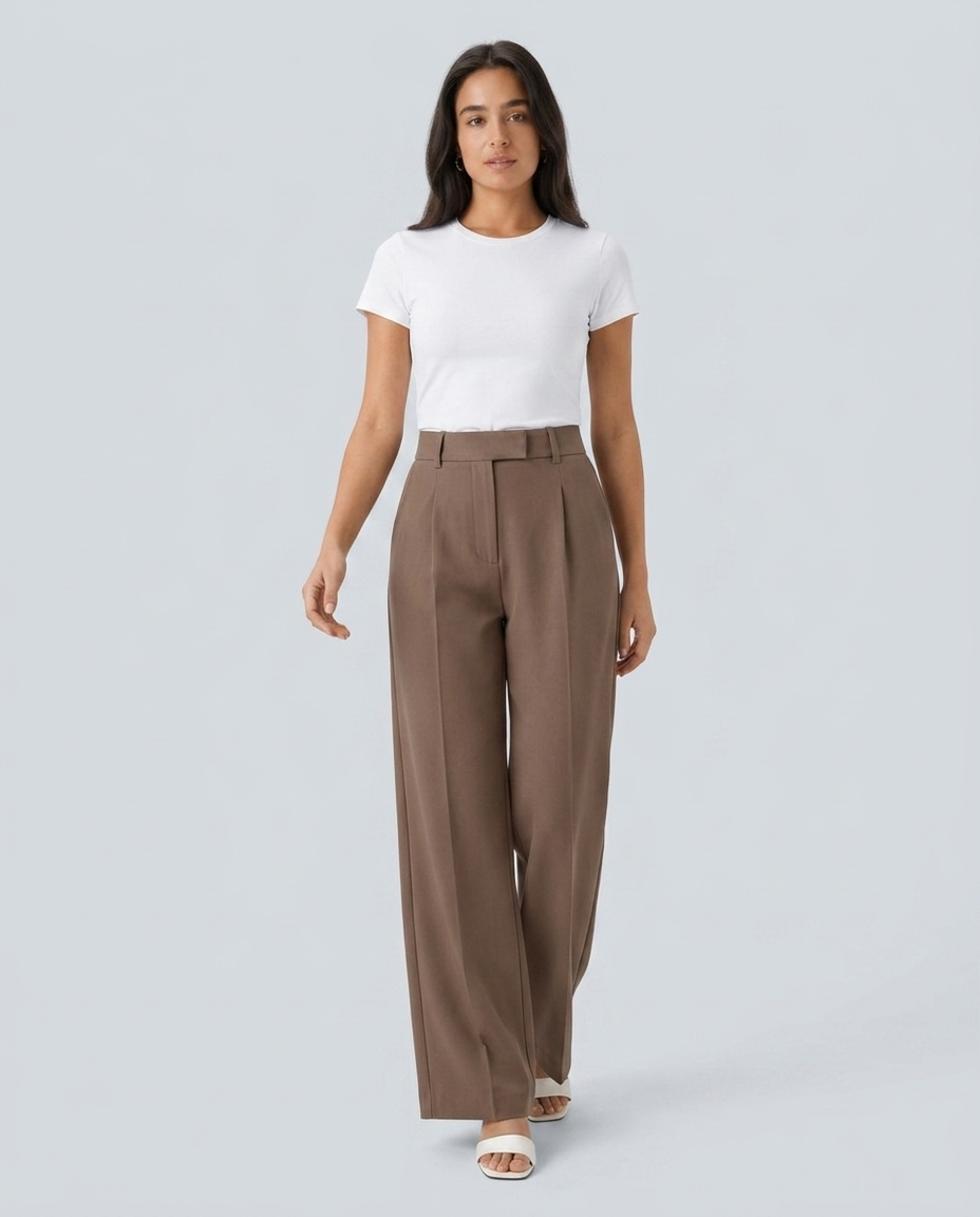 Elise Pantalón Sastre Pata Ancha - modelo AURA PRADO