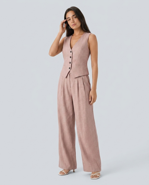 Conjunto Dos Piezas Escote V - modelo AURA PRADO