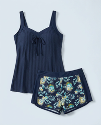 Carla | Tankini de Rayas con Short de Playa