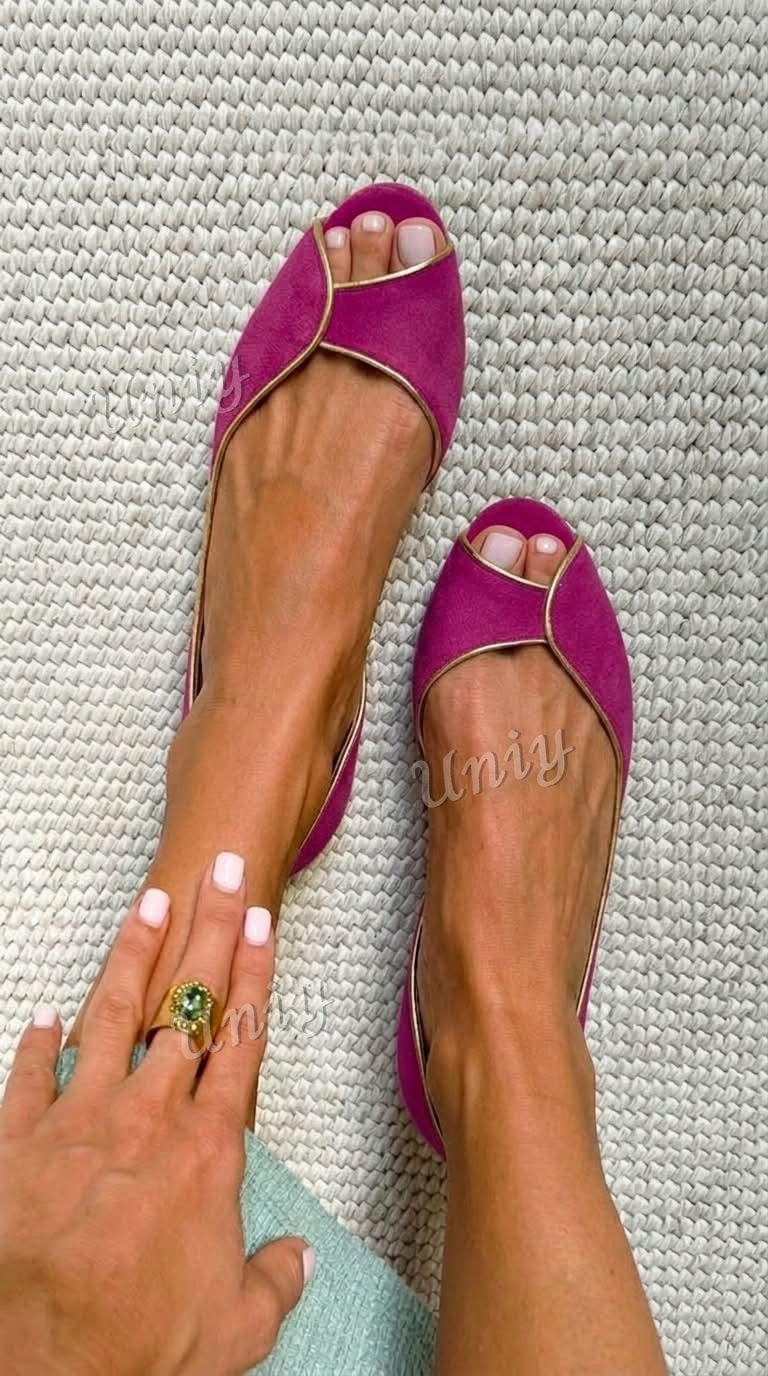 Bailarinas d'Orsay de Ante con Punta Abierta en color Beige